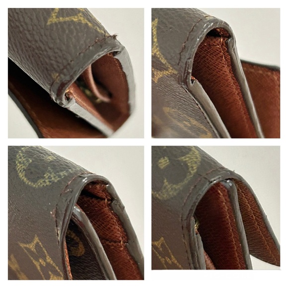 Vintage LOUIS VUITTON Monogram Canvas Passport Trifold Wallet Brown Authentic - Picture 12 of 17